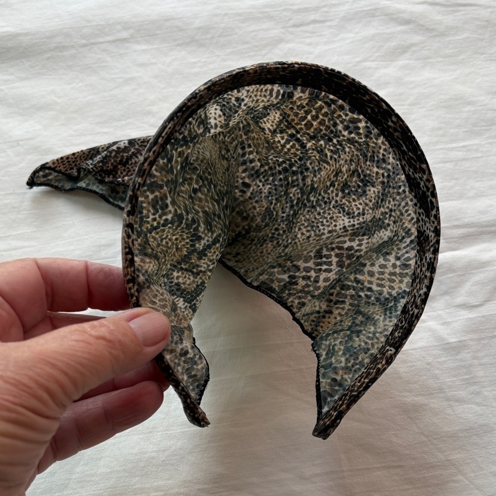 Child’s Animal Print Headband - Brown and Black. Y2K